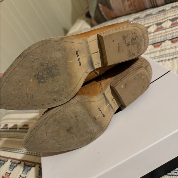 Dolce Vita Uma Mocha Leather bootie w/ studs size 8.5 - Picture 3 of 6